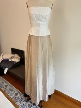 Panoply Two Piece A-Line Silk Shantung Size 10